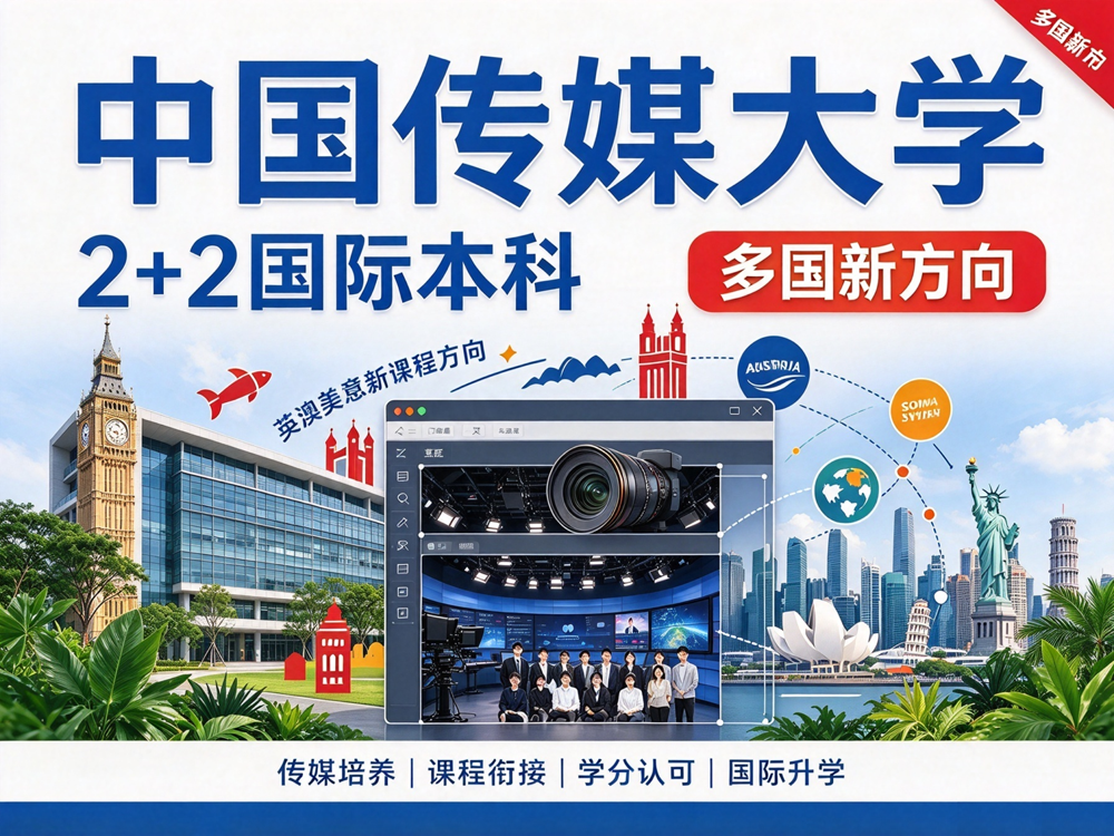 中国传媒大学2+2国际本科英澳美意新课程方向